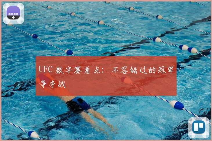 UFC 数字赛看点：不容错过的冠军争夺战