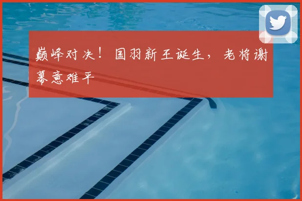 巅峰对决！国羽新王诞生，老将谢幕意难平